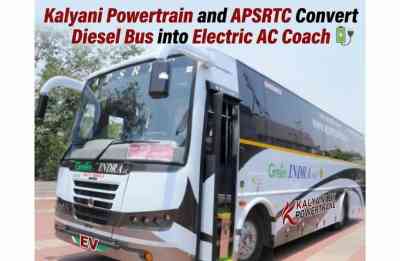 Kalyani Powertrain and APSRTC Convert Diesel Bus into Electric AC Coach